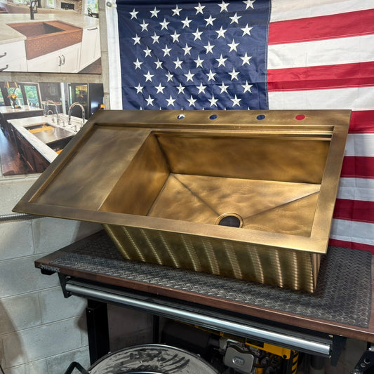 Drainboard Sink - Premium Brass