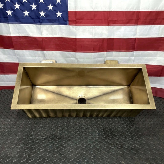 Beverage Ice Trough Sink - Premium Brass