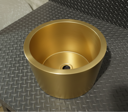 Circa vessel sink brass