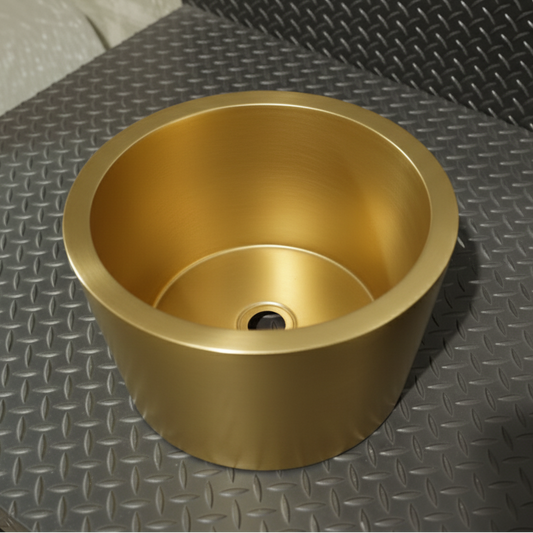 Circa vessel sink brass