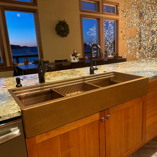 Eclipse Farmhouse Sink - Pure Copper