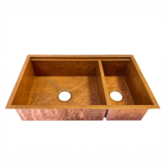 Legacy Double Bowl Sink - Pure Copper