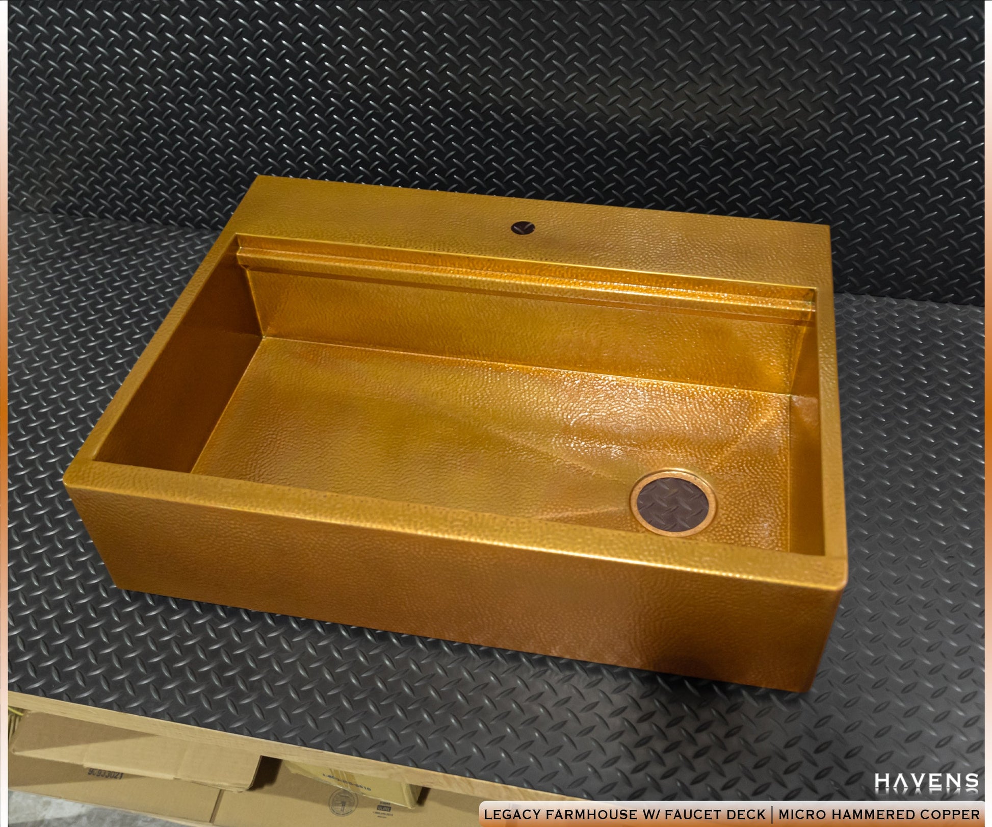 Custom Topmount Farmhouse Sink - Pure Copper - Havens | Luxury Metals