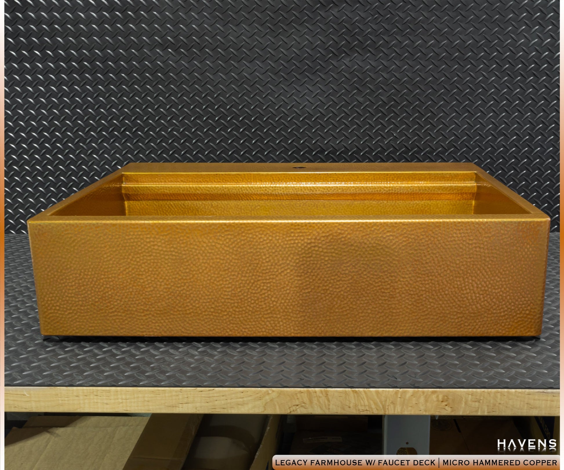Custom Topmount Farmhouse Sink - Pure Copper - Havens | Luxury Metals