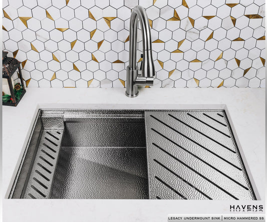 Legacy Undermount Sink - Stainless Steel - Havens | Luxury Metals