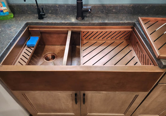Legacy Farmhouse Sink - Pure Copper