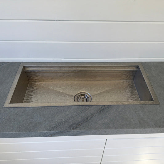 Micro Hammered Stainless Trough