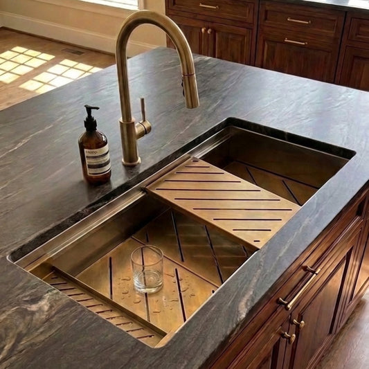 Natural Brass Basin Grate