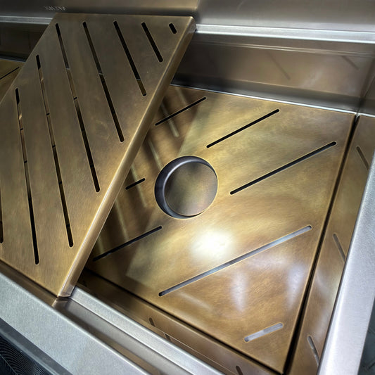 Natural Brass Segmented Basin Grate