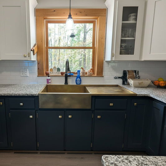 brass drainboard sink