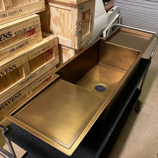 Drainboard Sink - Premium Brass