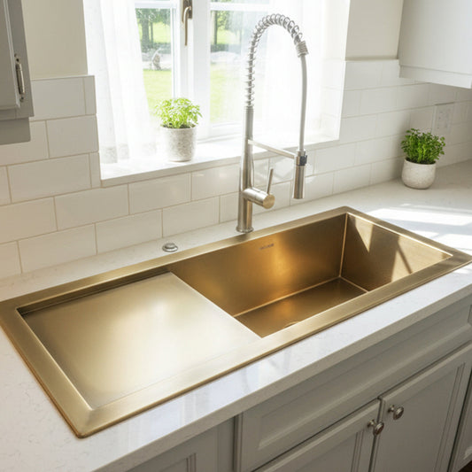 Drainboard Sink - Premium Brass