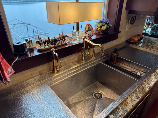 Drainboard Farmhouse Sink - Stainless Steel