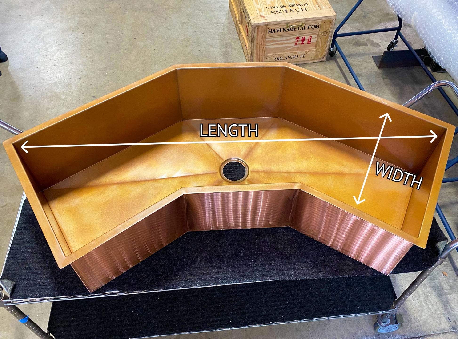 Corner Sink - Pure Copper & Premium Brass