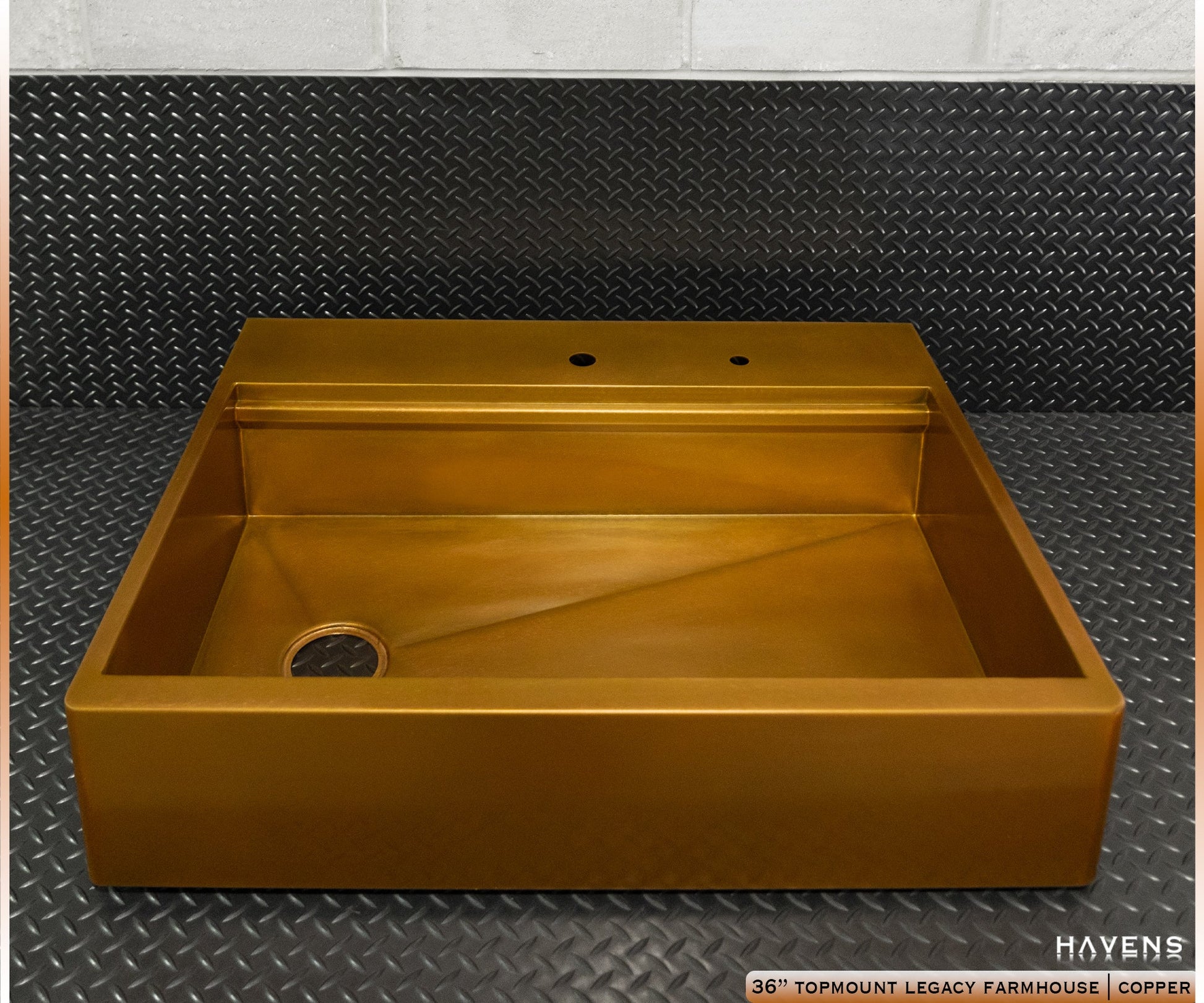 Custom Topmount Farmhouse Sink - Pure Copper - Havens | Luxury Metals