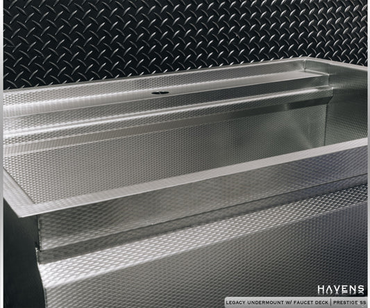 Custom Undermount Sink (Faucet Deck) - Stainless - Havens | Luxury Metals