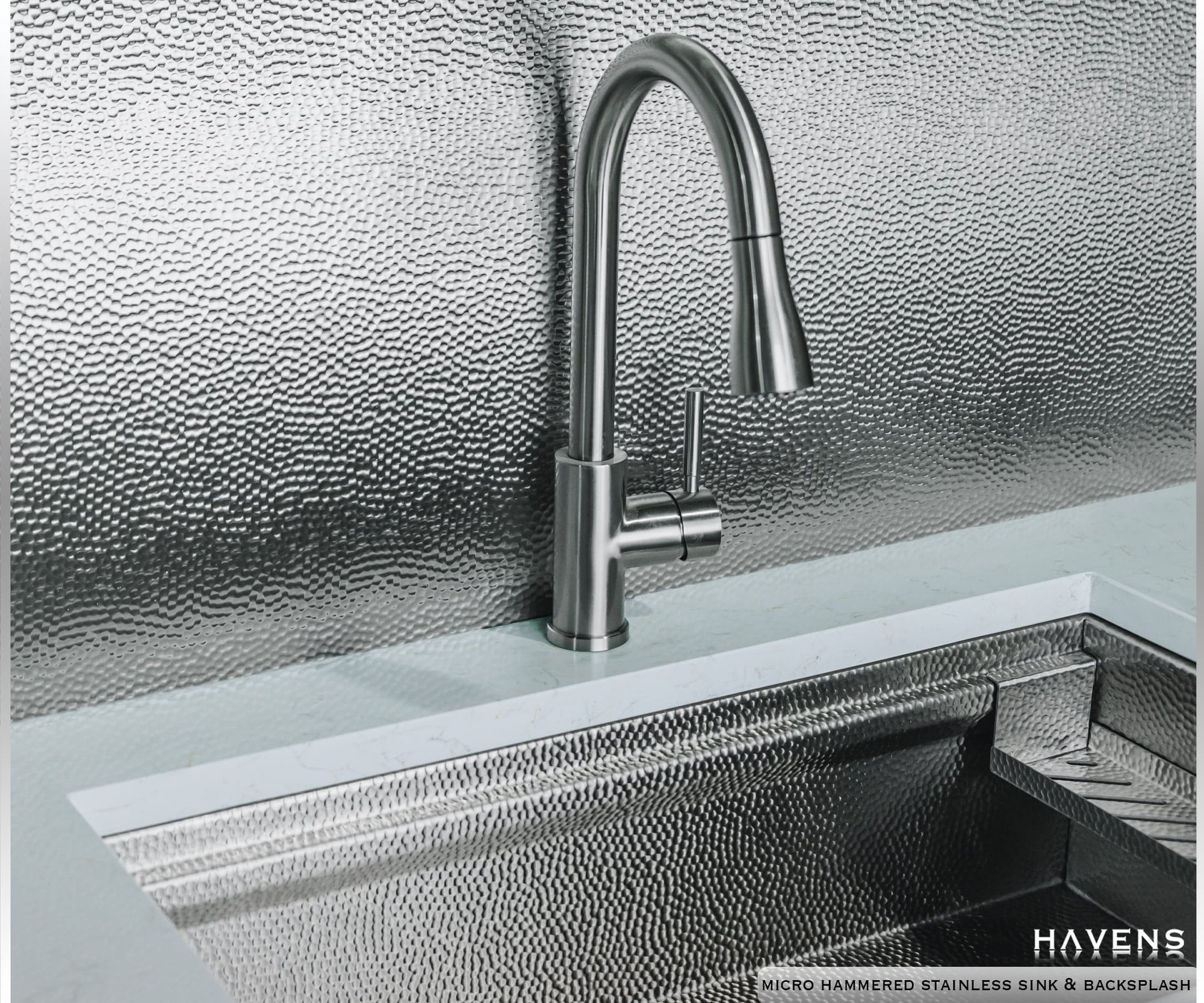 Stainless Steel Backsplash - Custom Size - Havens | Luxury Metals