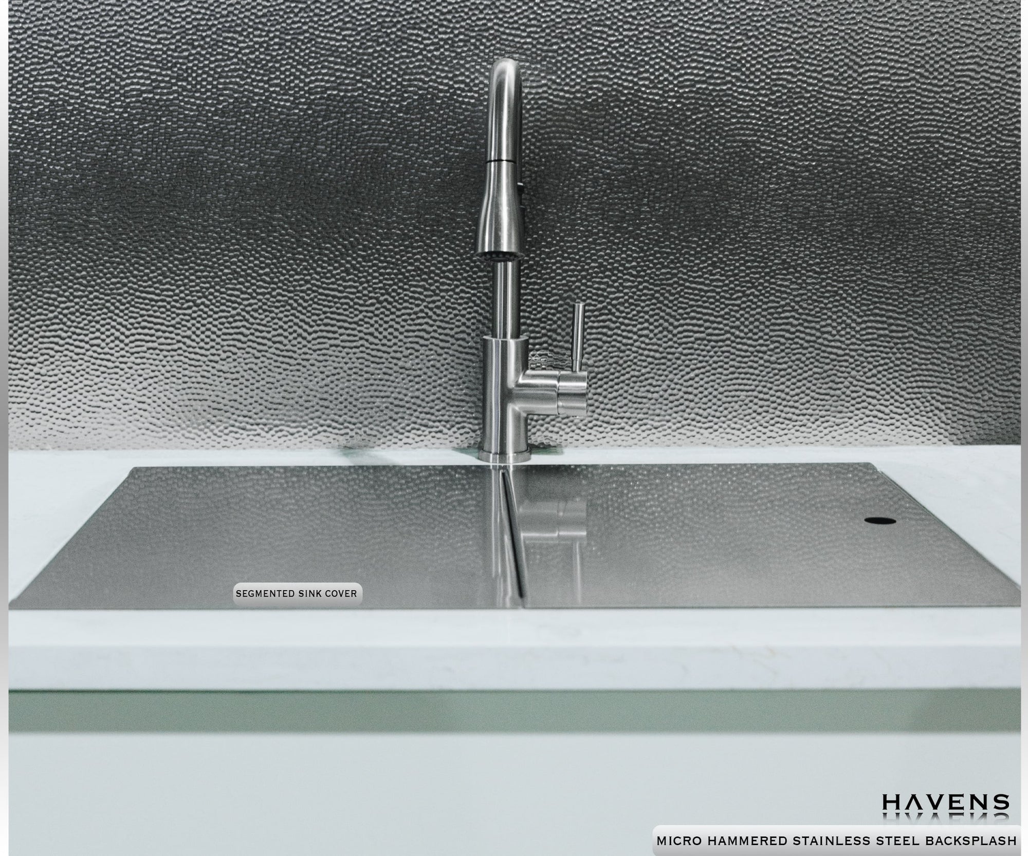 Stainless Steel Backsplash - Custom Size - Havens | Luxury Metals