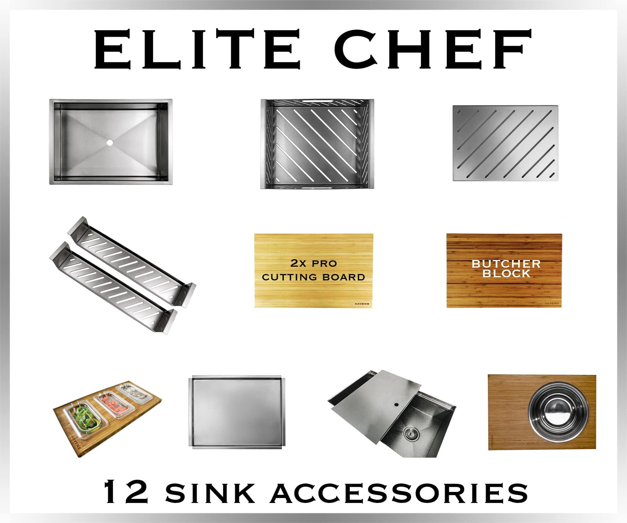 Elite Chef (12 Accessories) Stainless Steel