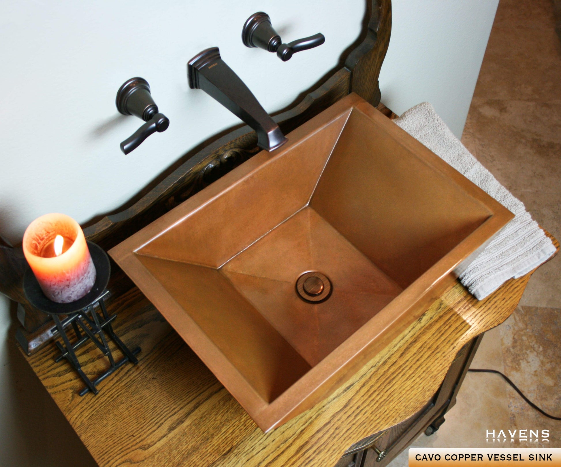 Custom Cavo Vessel Sink - Copper - Havens | Luxury Metals