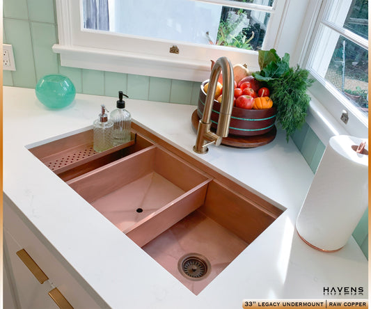 Legacy Undermount Sink - Raw Copper