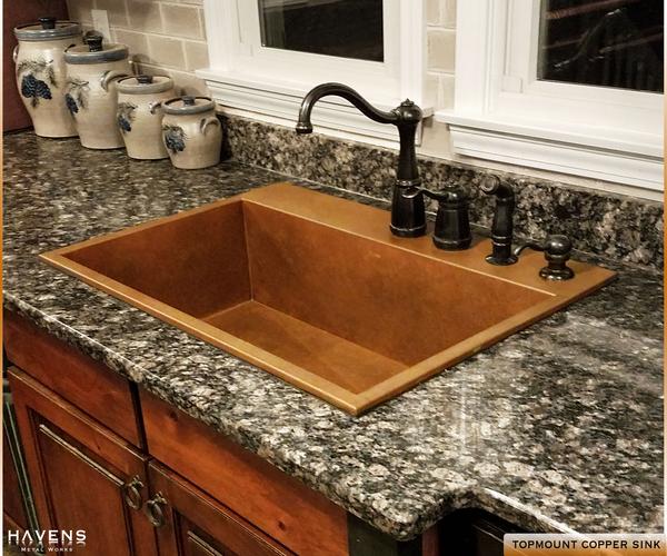 Custom Legacy Topmount Sink - Pure Copper