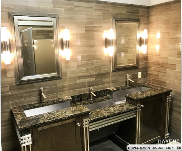 Custom Trough Sinks - Stainless & Pure USA Copper - Havens | Luxury Metals