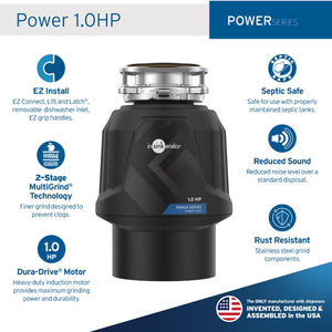 InSinkErator Power 1HP Garbage Disposal Unit - Havens | Luxury Metals