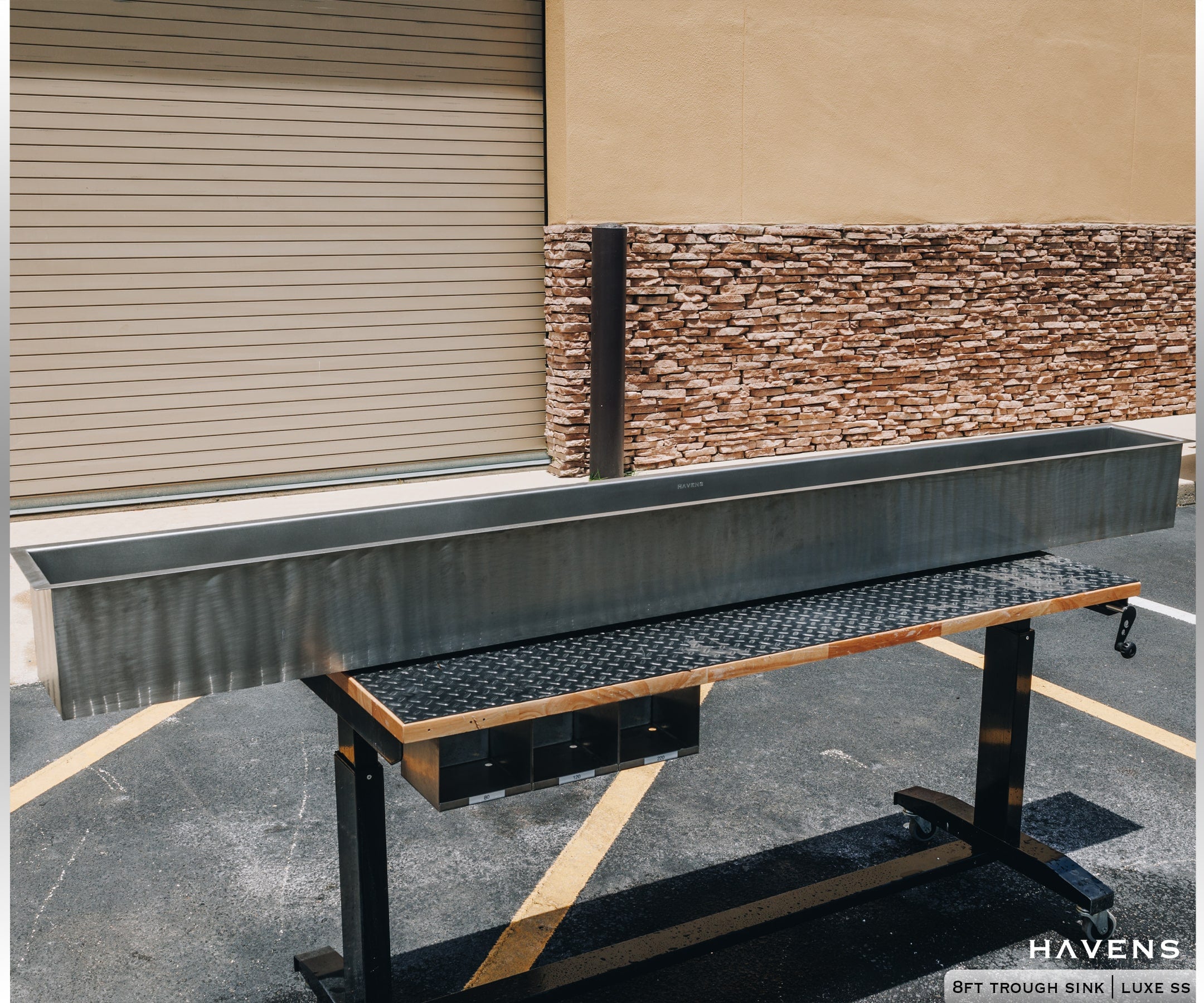 Custom Trough Sink - Stainless - Havens | Luxury Metals