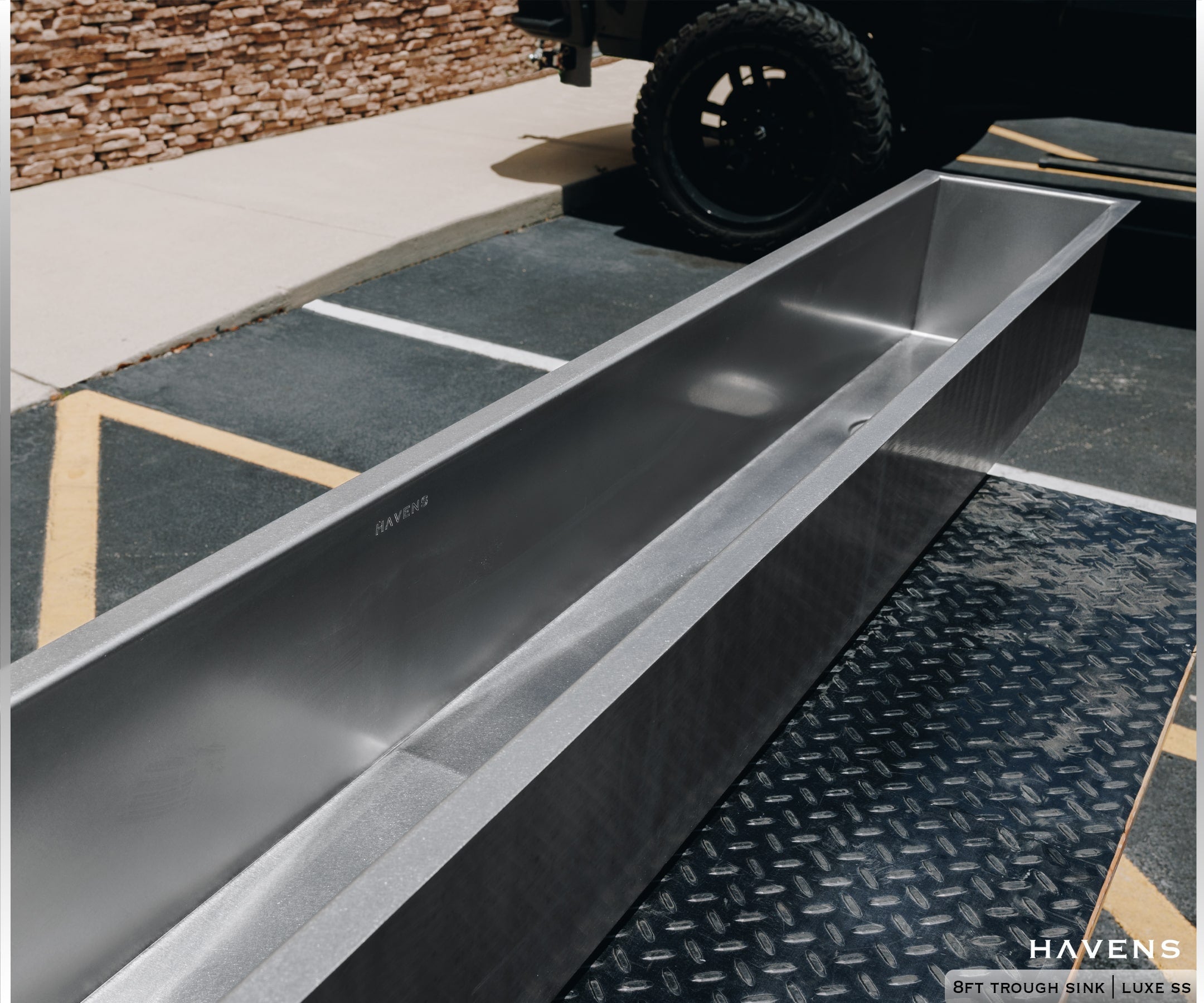 Custom Trough Sink - Stainless - Havens | Luxury Metals