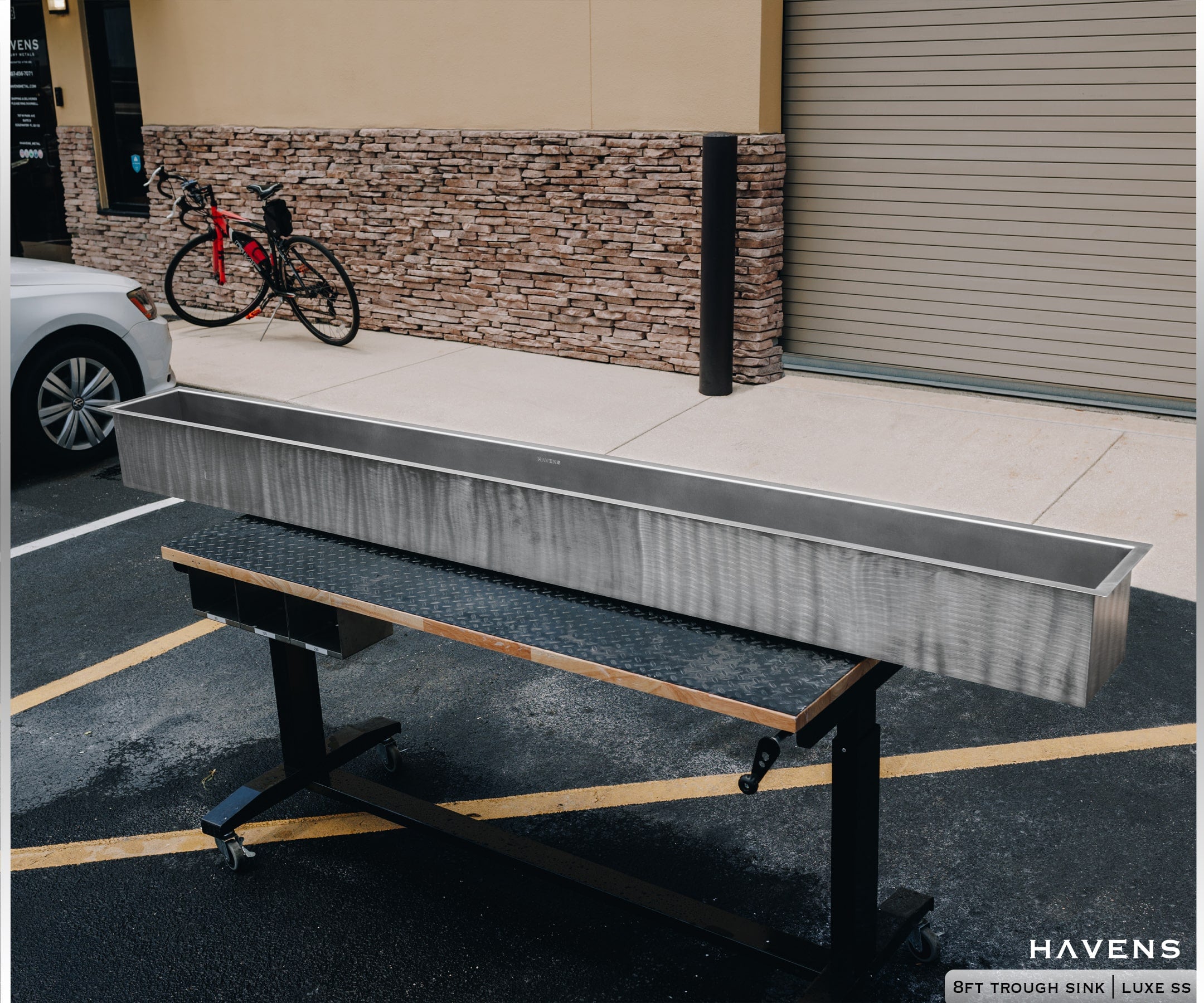 Custom Trough Sink - Stainless - Havens | Luxury Metals