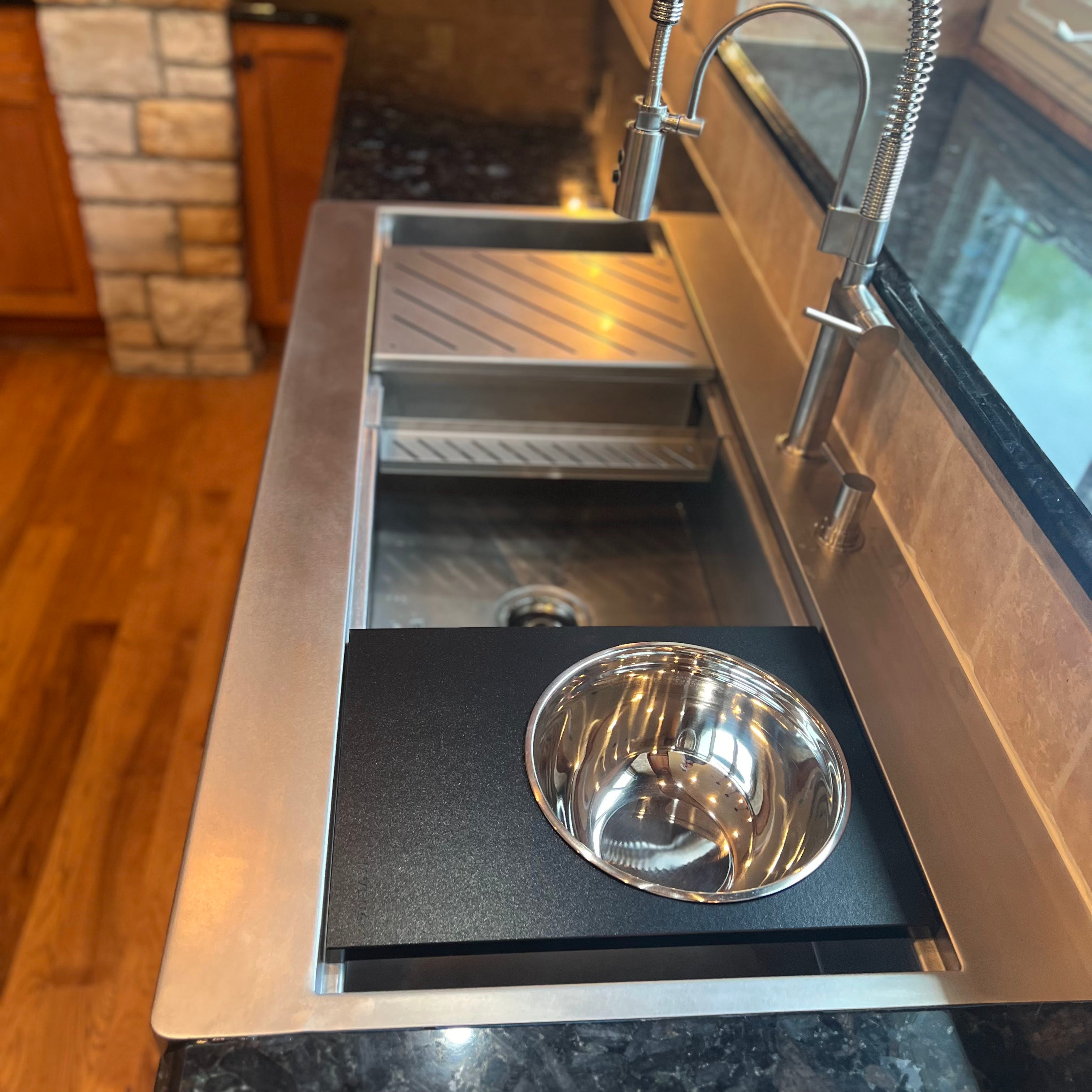 Topmount Farmhouse Sink - Stainless Steel