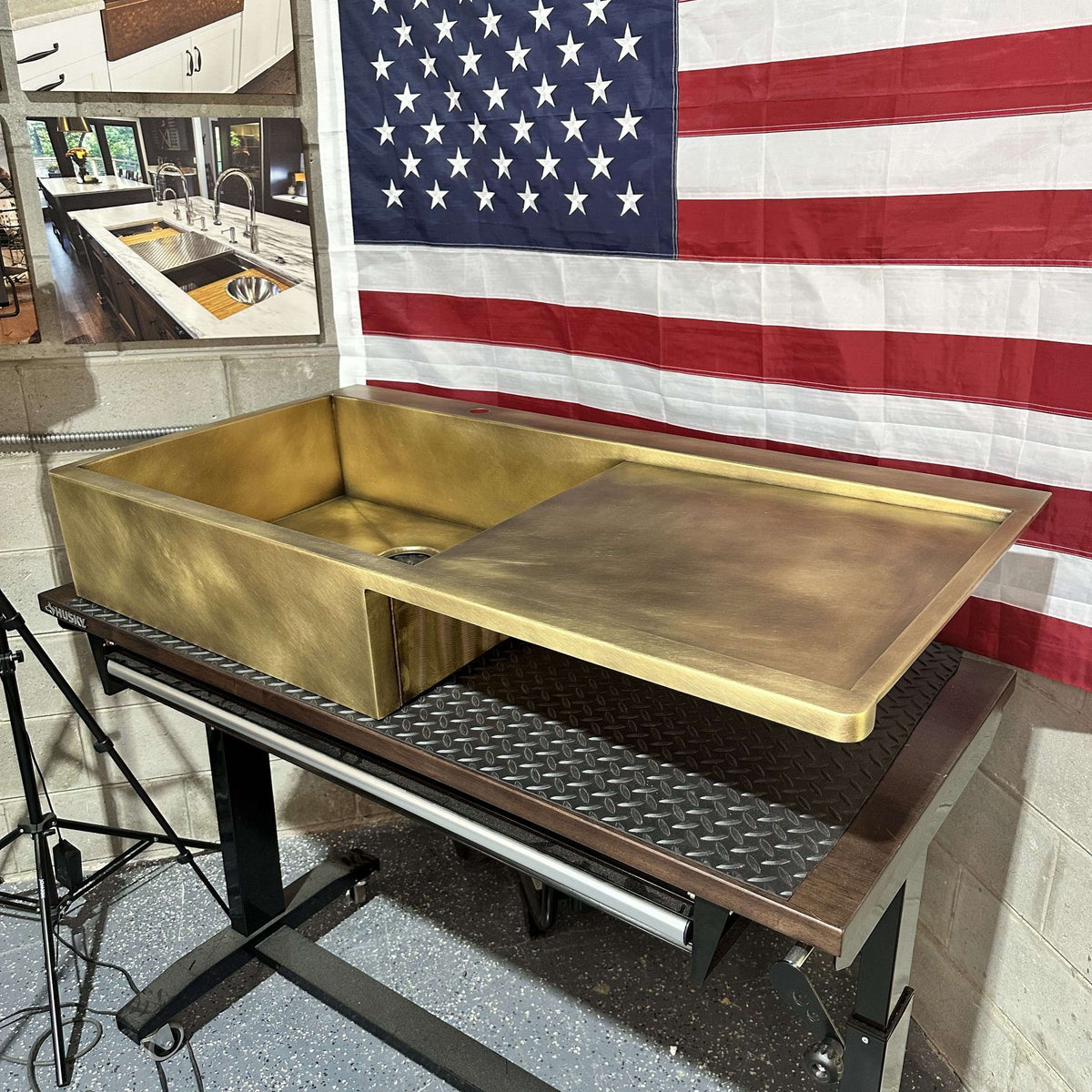 Custom Drainboard Sink - Premium Brass - USA MAde - Havens | Luxury Metals