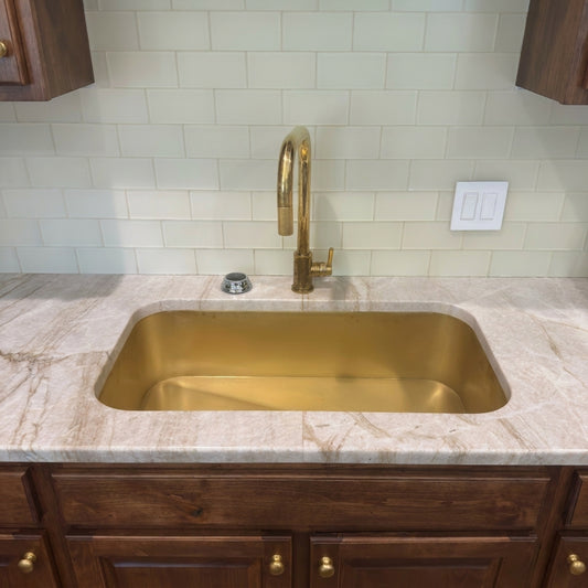 Radius Corner Sink - Premium Brass