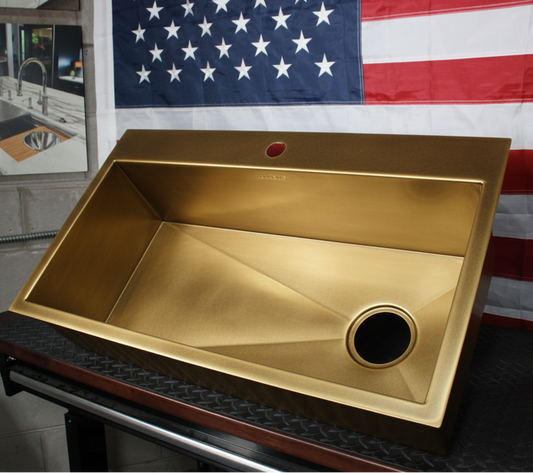 Brass Topmount Kitchen Sink 