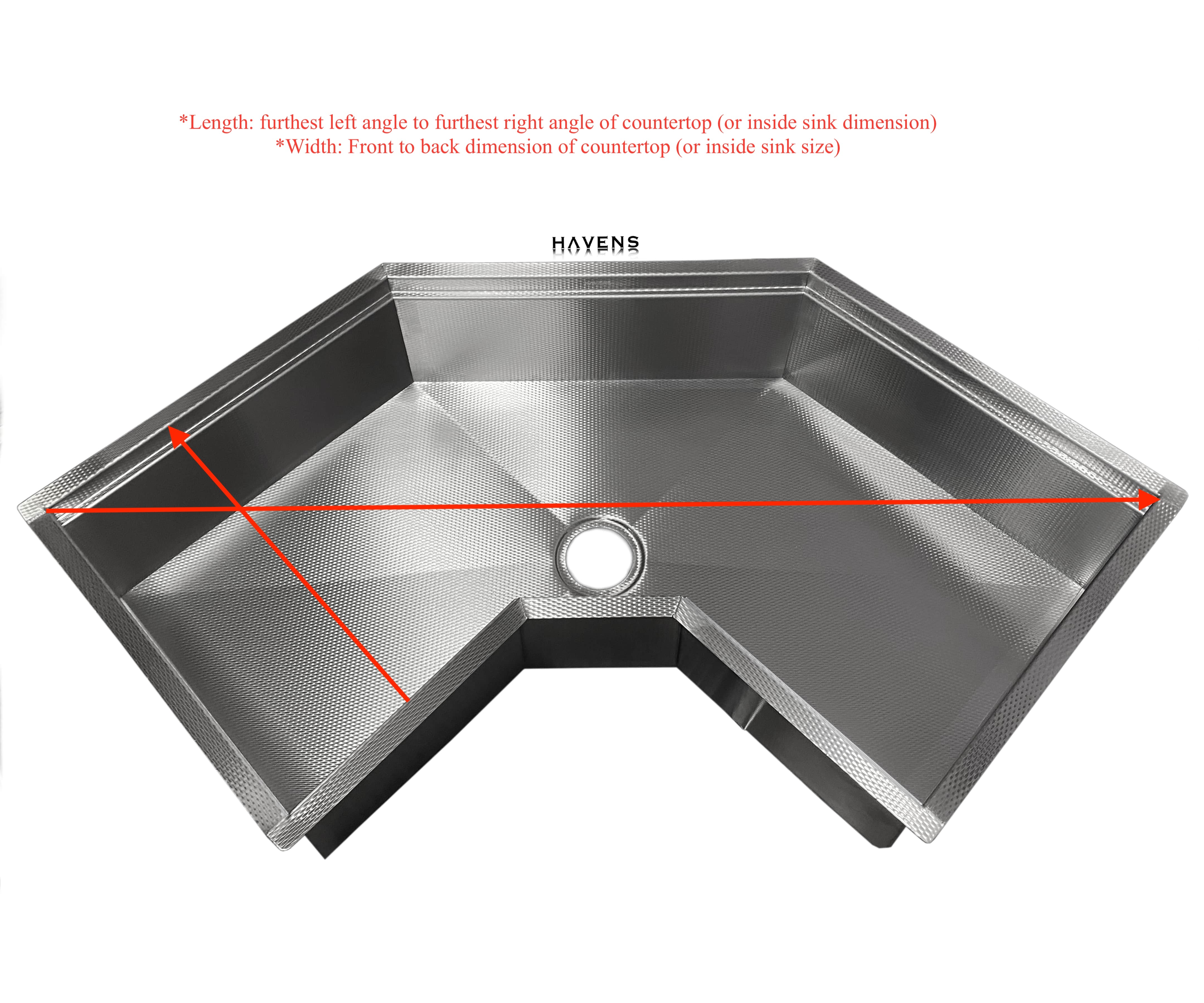Corner Sink - Stainless
