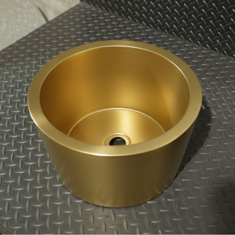 Circa vessel sink brass