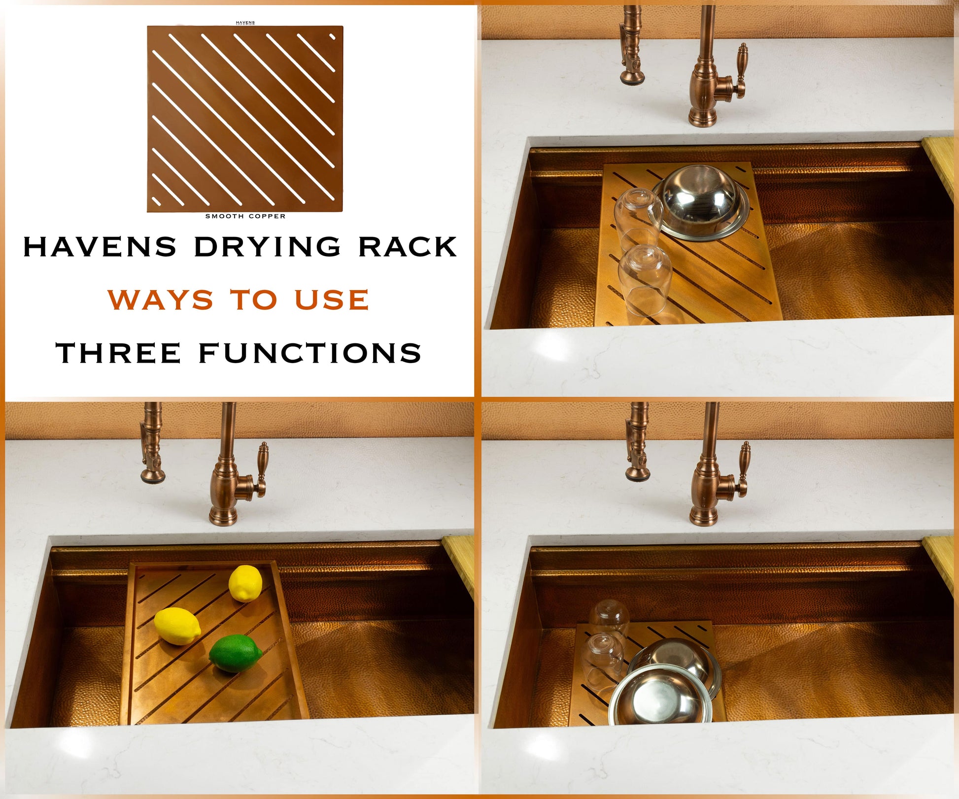 Drying Rack - Pure Copper - Havens | Luxury Metals