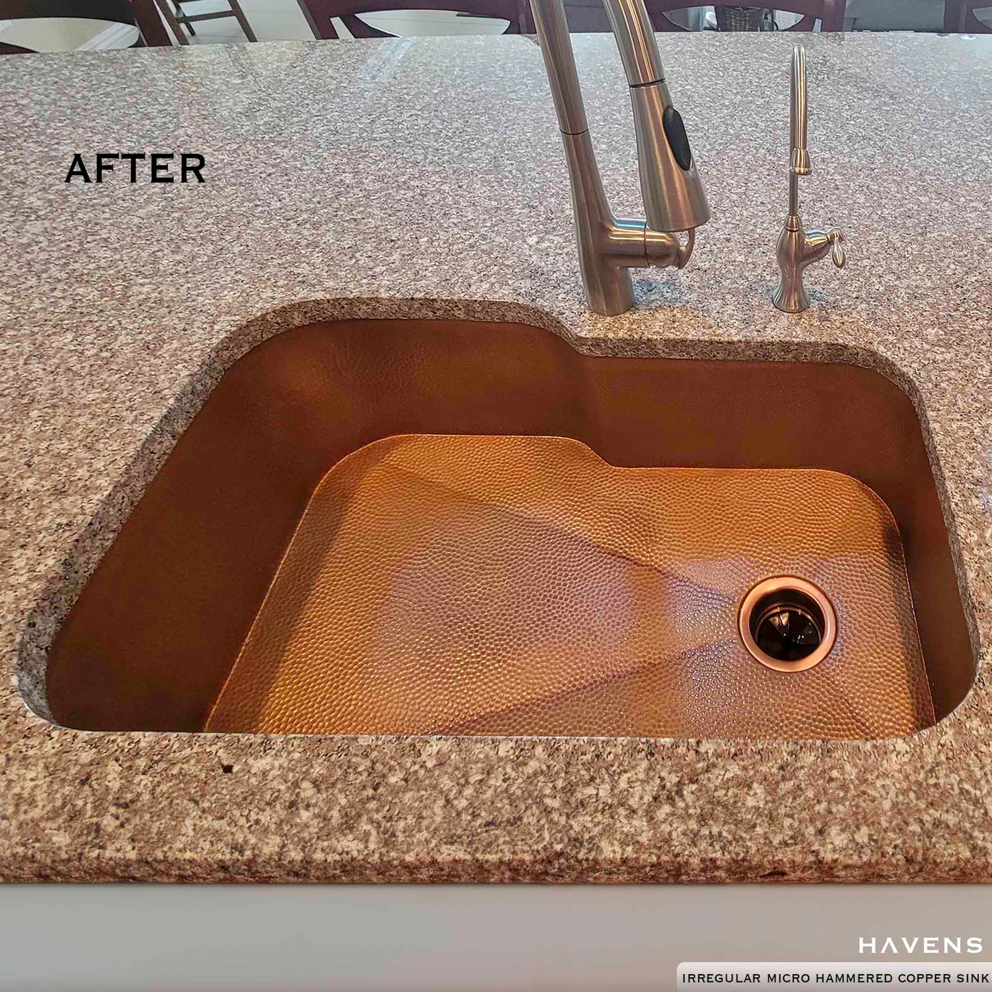 Custom Irregular Shape Sink - Pure Copper - Havens | Luxury Metals