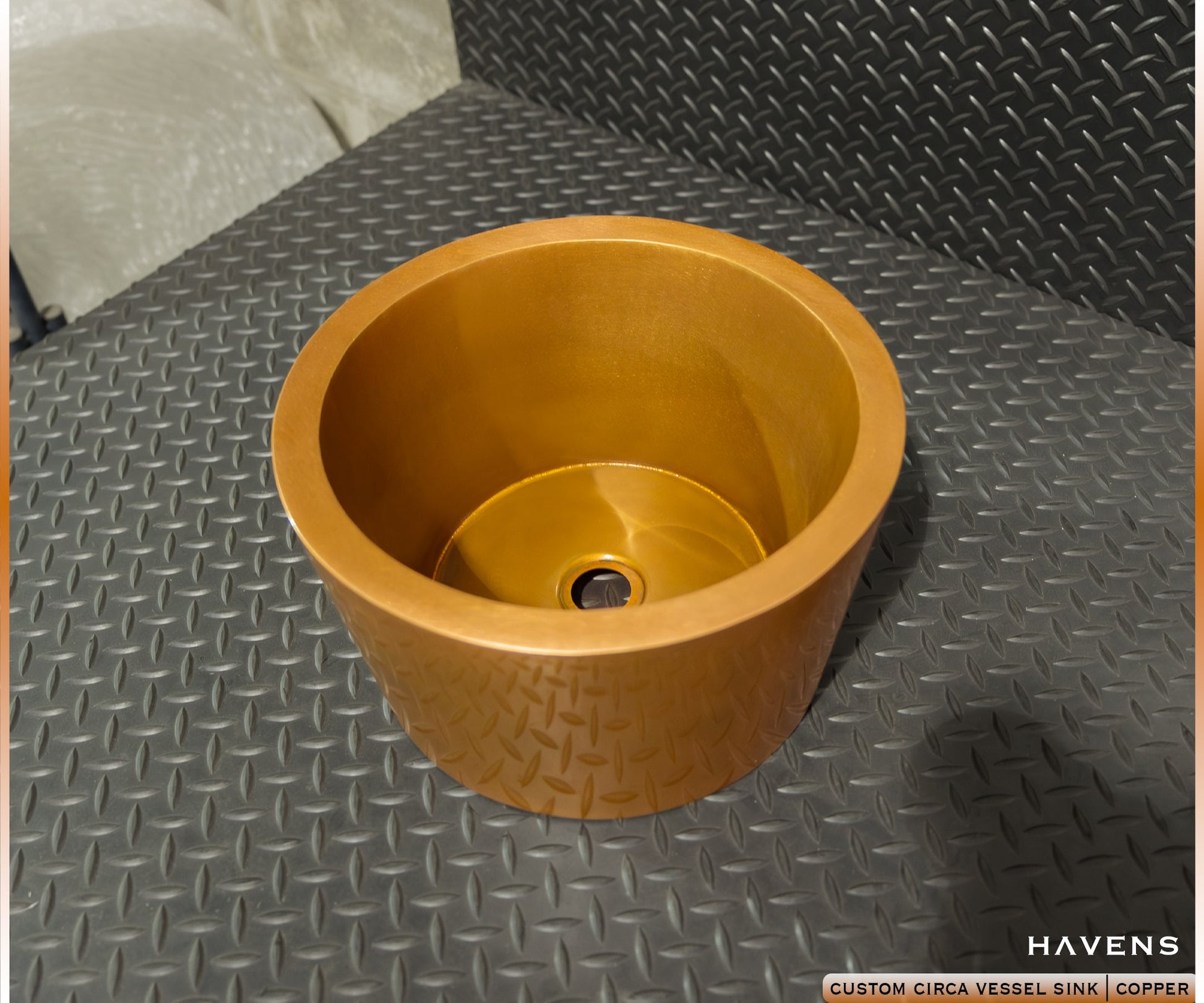 Custom Circa Vessel Sink - Copper - Havens | Luxury Metals