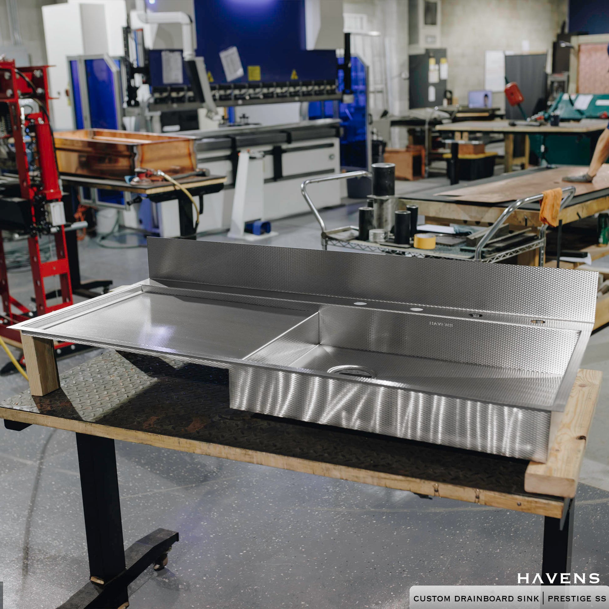 Custom Drainboard Sink - Stainless - Havens | Luxury Metals