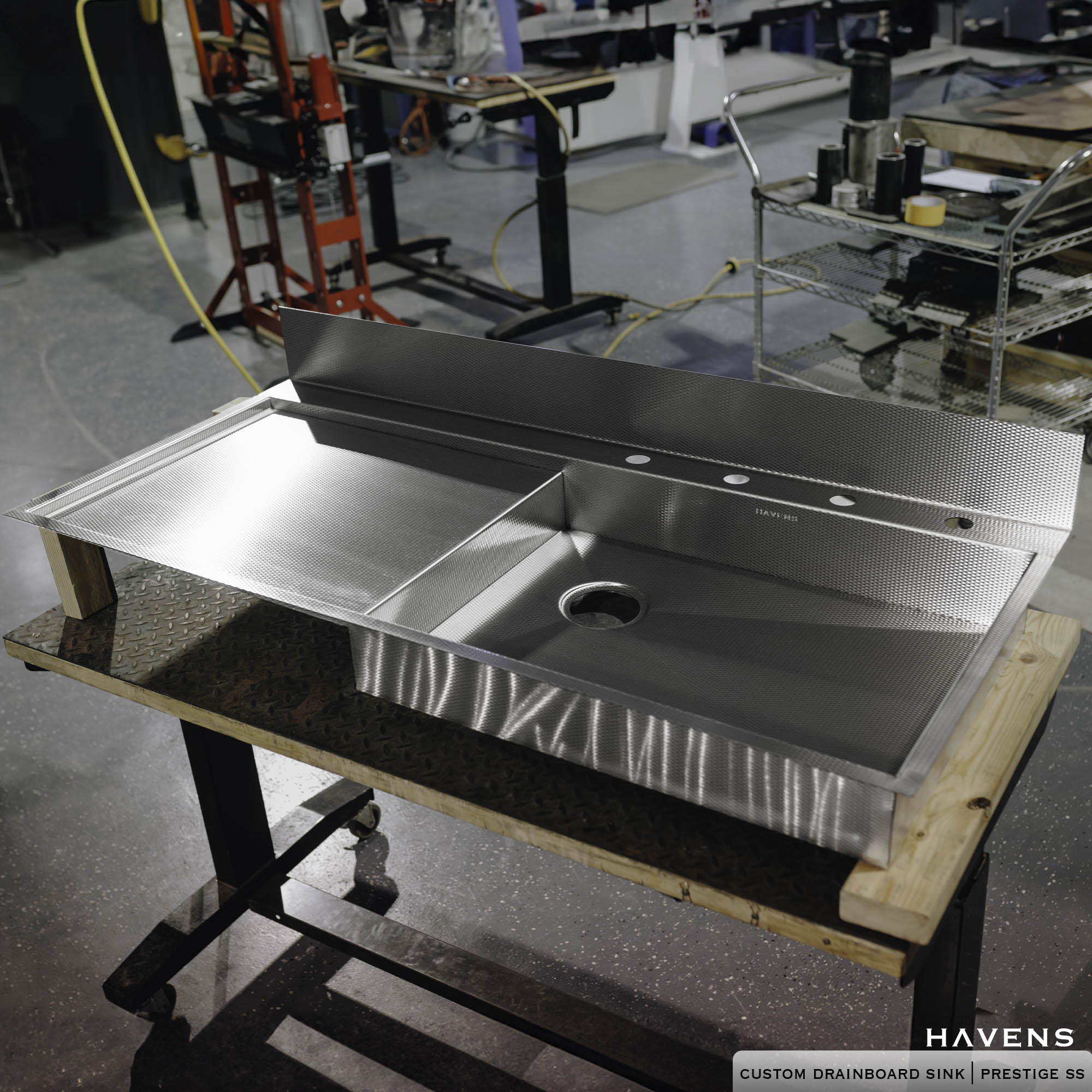 Custom Drainboard Sink - Stainless - Havens | Luxury Metals