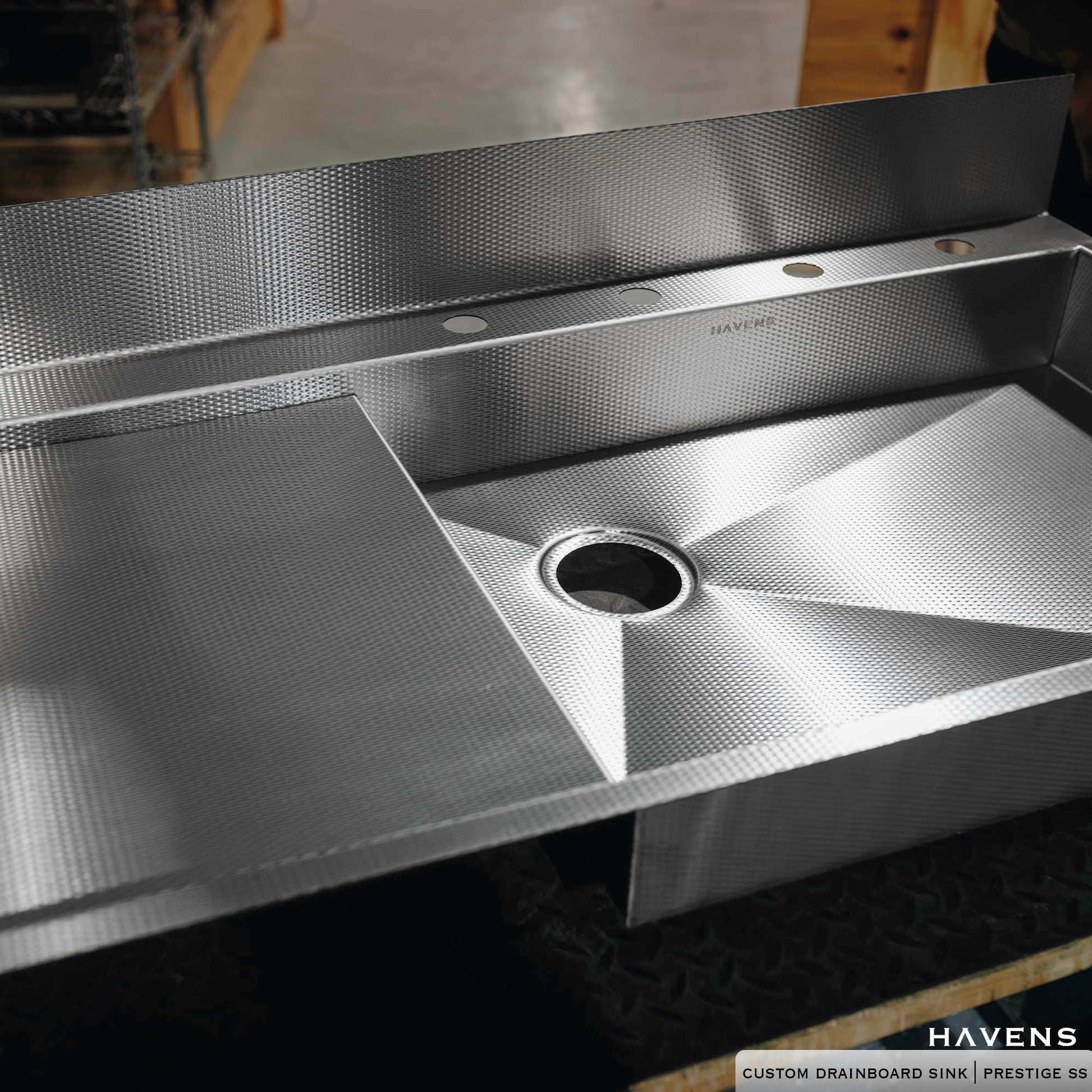 Custom Drainboard Sink - Stainless - Havens | Luxury Metals