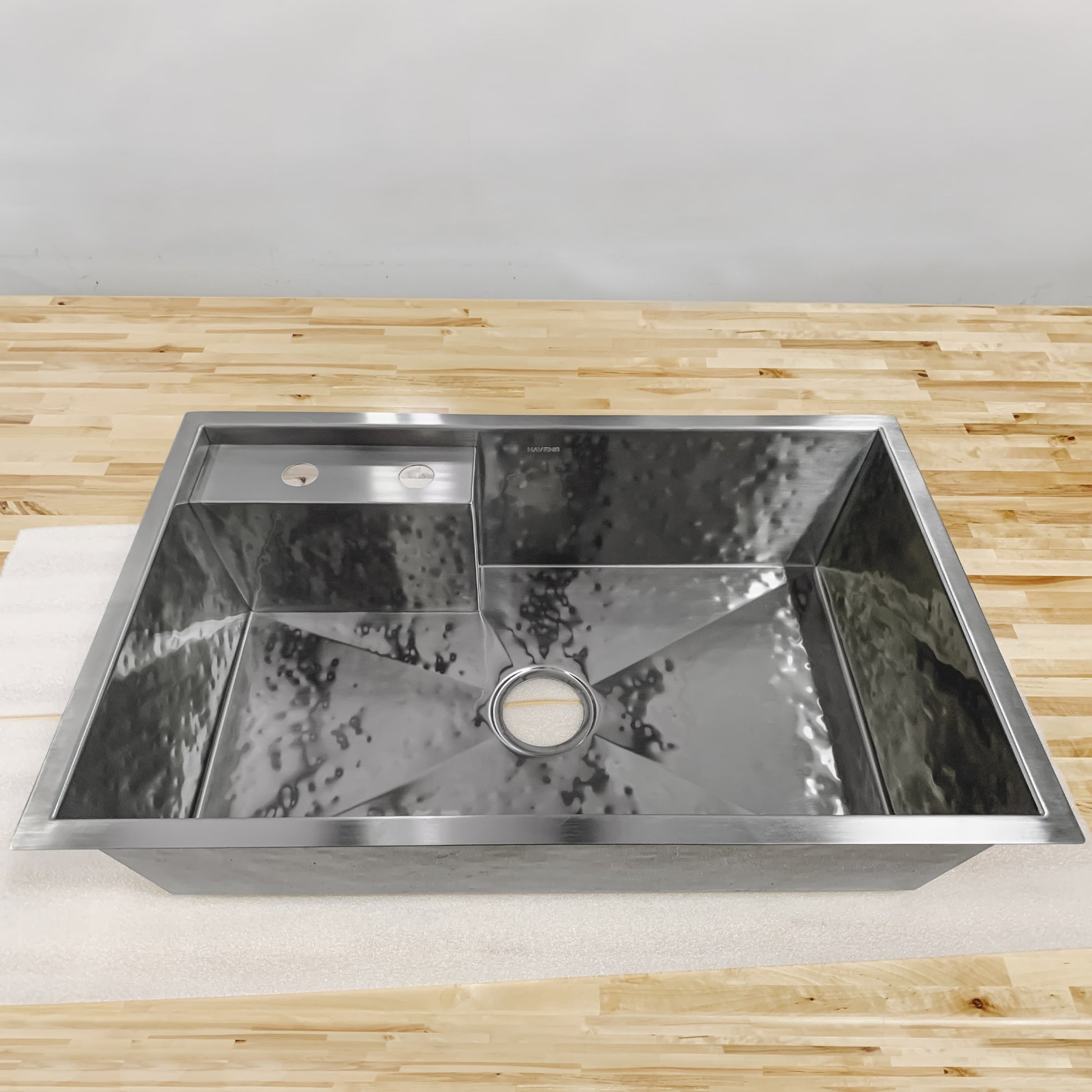 Custom Undermount Sink (Faucet Deck) - Stainless - Havens | Luxury Metals