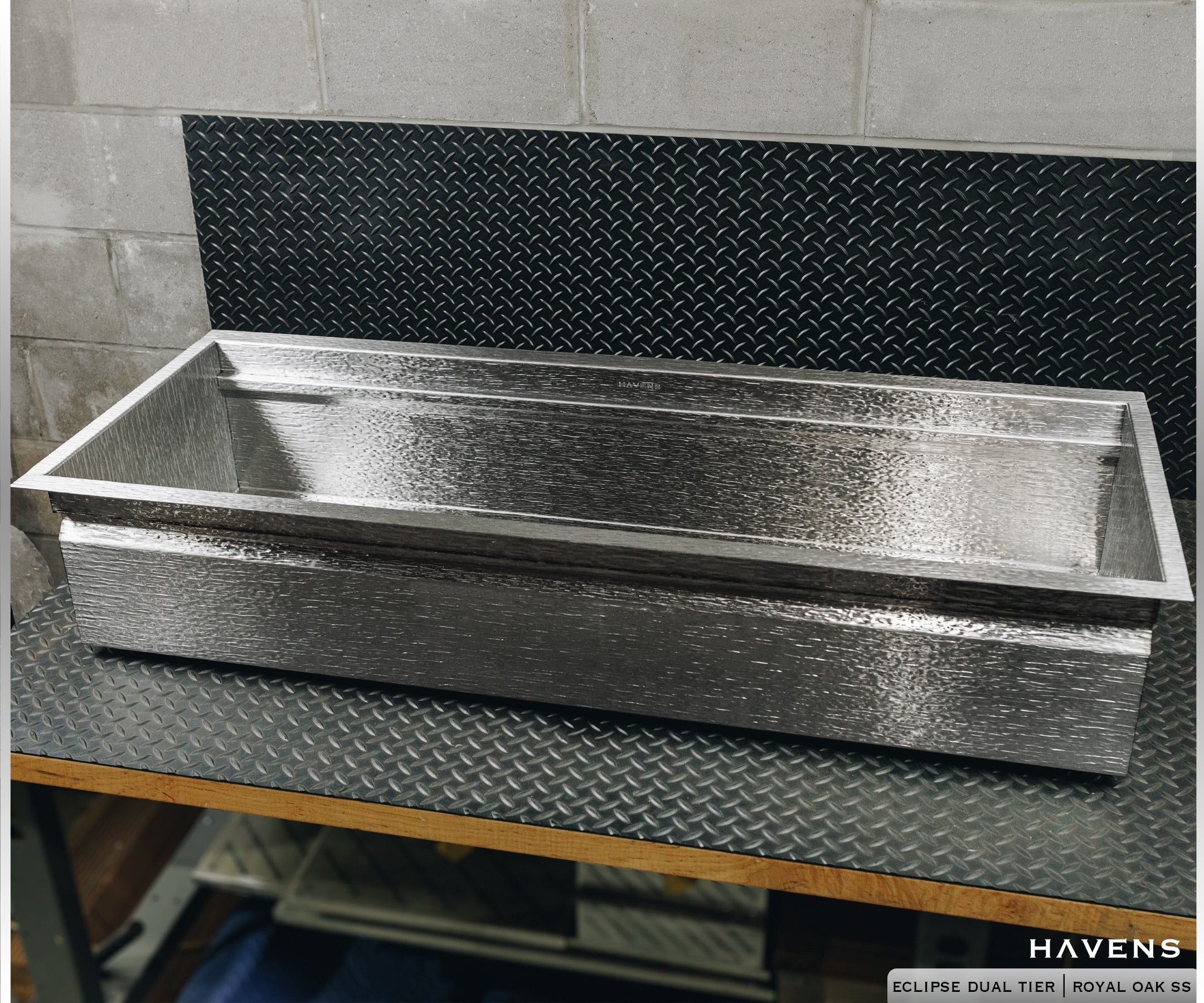 Eclipse Dual-Tier Sink - Stainless Steel - Havens | Luxury Metals