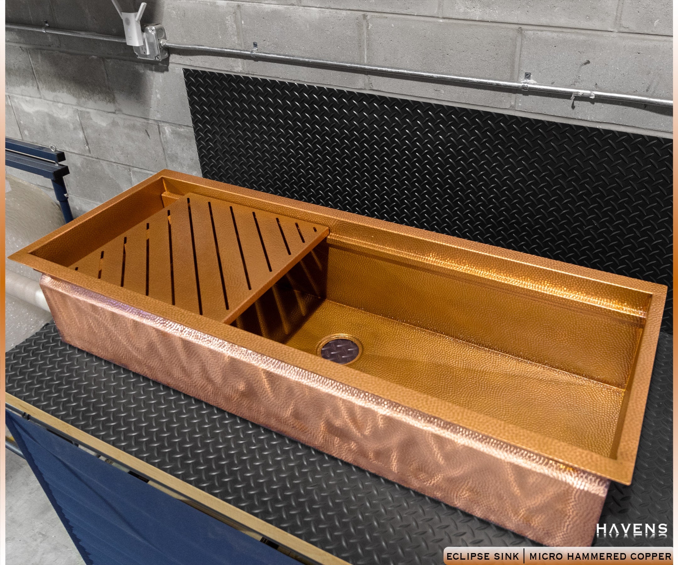 Eclipse Dual-Tier Sink - Pure Copper - Havens | Luxury Metals