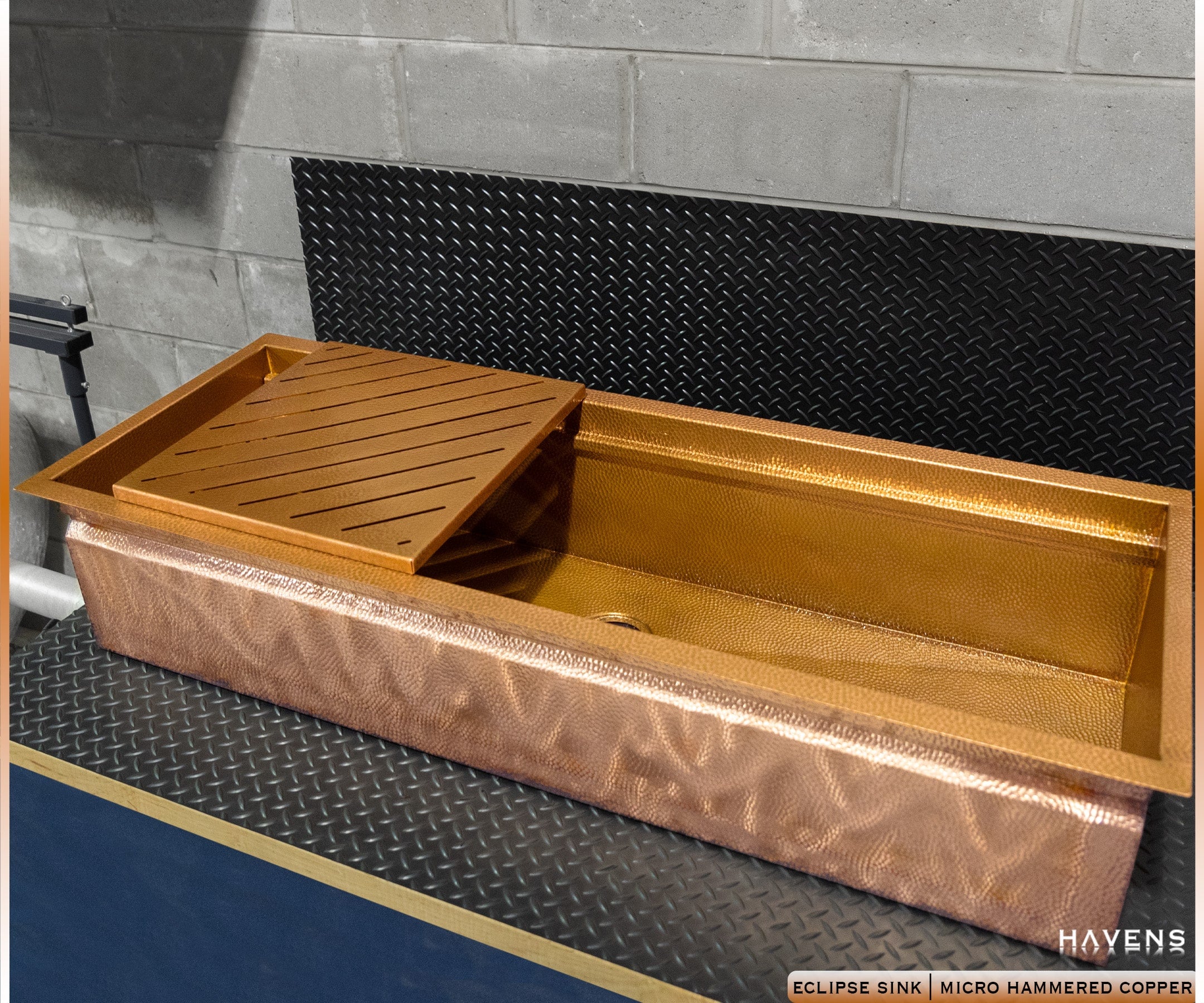 Eclipse Dual-Tier Sink - Pure Copper - Havens | Luxury Metals