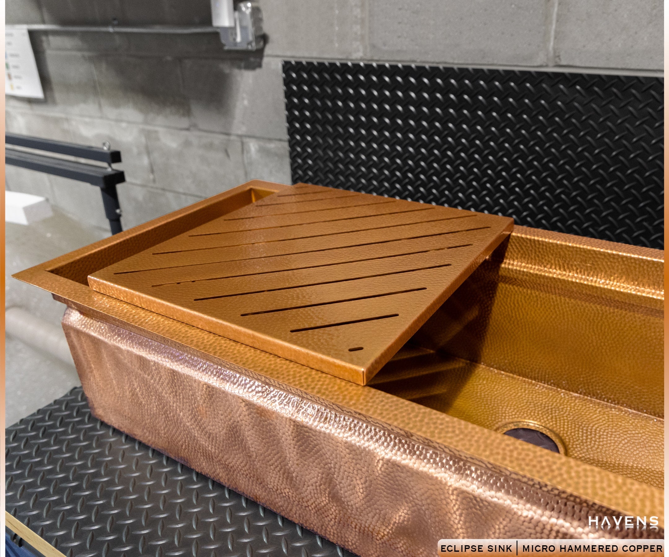 Eclipse Dual-Tier Sink - Pure Copper - Havens | Luxury Metals