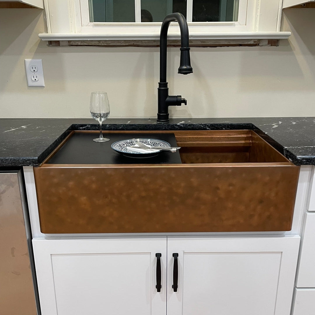 Eclipse Farmhouse Sink - Pure Copper