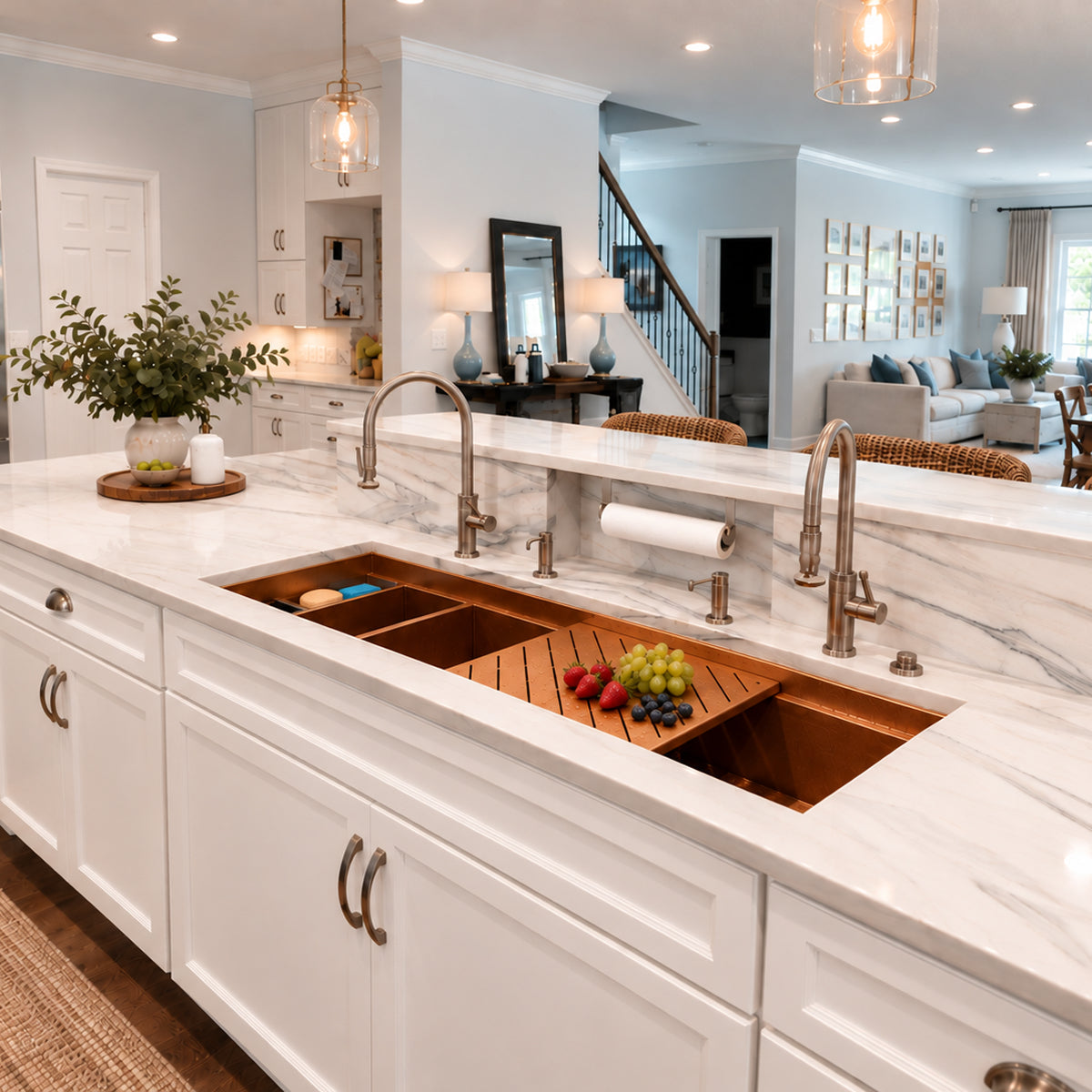 Eclipse Dual-Tier Sink - Pure Copper